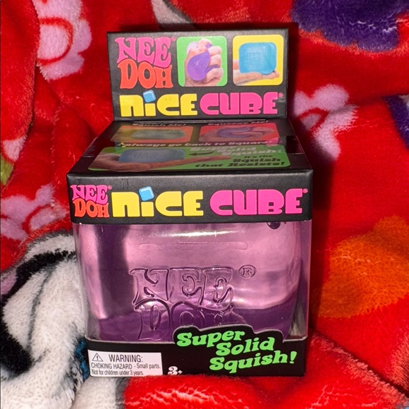 NeeDoh Nice Cube Super Solid Squish Purple Collectible NEW RARE QUICK SHIP - Picture 5 of 5